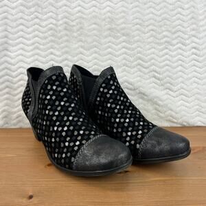 Remonte Womens Cheyenne D8 Ankle Booties Polka Dot Leather Slip On Sz 42 US 11.5